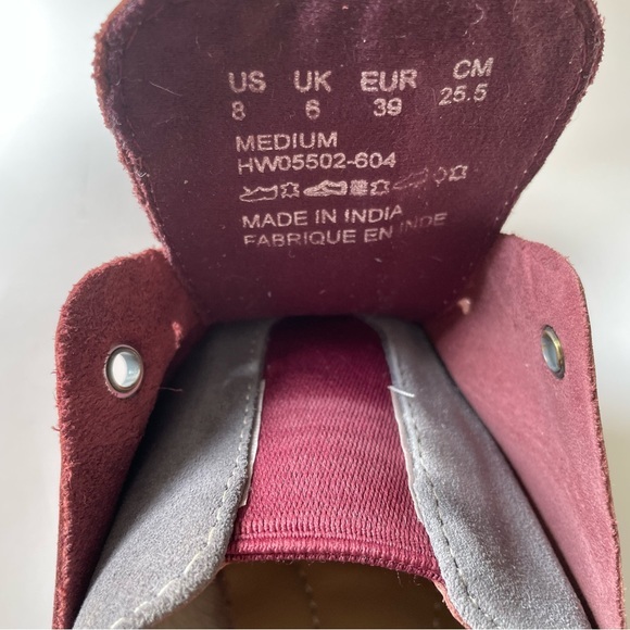 Hush Puppies‎ Red Leather Laceless Oxfords, Women’s Size 8 - Picture 9 of 10